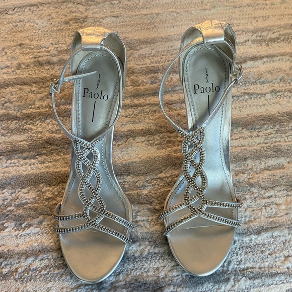 Shoes - Linea Paolo Silver studded heels !!